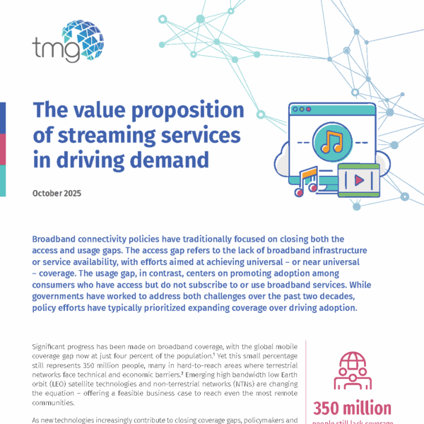 Cover - The value proposition of streaming services in driving demand